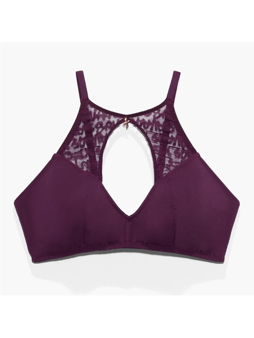Tagged by Savage High-Neck Bralette in purple LARGE NWT - Picture 2 of 6